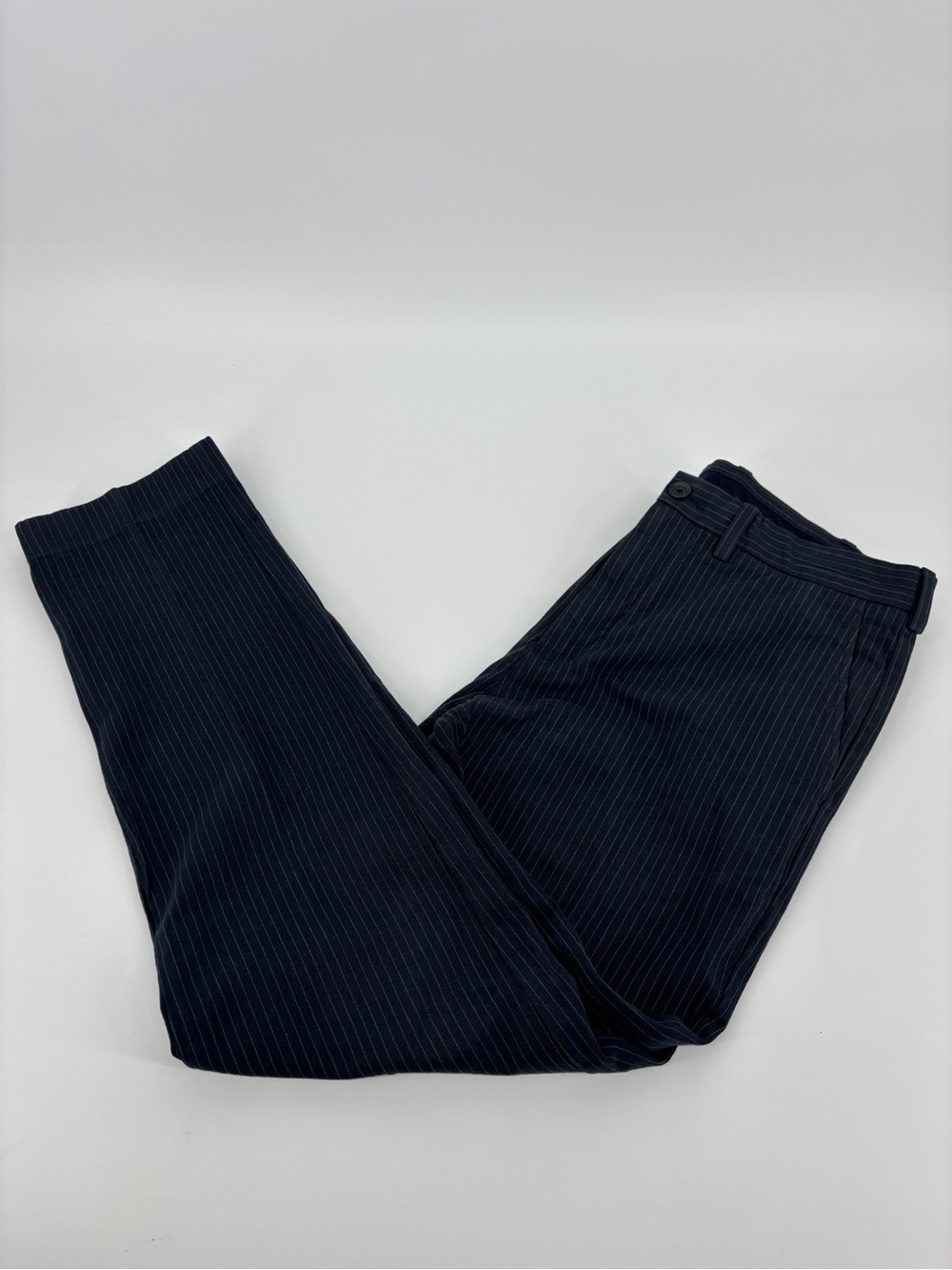Brooks Brothers Red Fleece Pinstripe Pants Mens 34x30 Navy Blue Chino Trousers